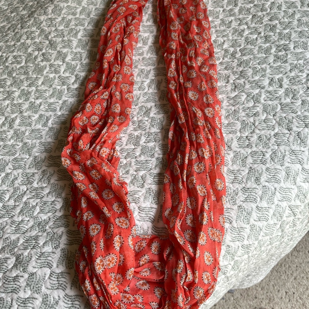 Salmon color scarf